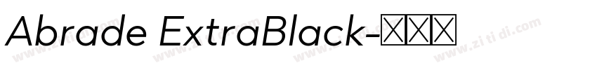 Abrade ExtraBlack字体转换